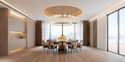 新中式包厢3D模型下载